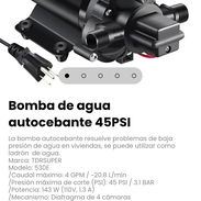 Bomba de agua autocebante 45PSI. Incluye: 1 Filtro de agua roscado , adaptadores 1/2" y 1 rollo de teflon - Img 58332313