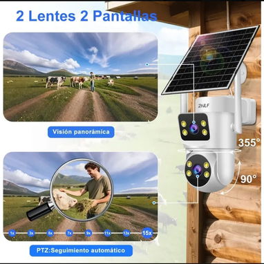 Cámara wifi solar 4K 10Mpx 2 lentes - Img 127913906