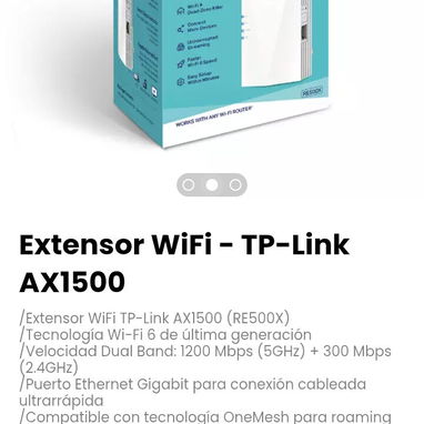 Extensor WiFi - TP-Link AX1500. Modo Punto de Acceso integrado - Img 121788188