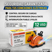 Cuchilla doble tiro de 2 polos 32 Amperes. Marca Saco - Img 57598469