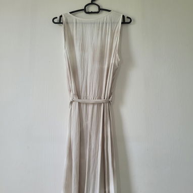 VESTIDO LARGO BEIGE BETEADO - 3/3