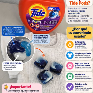 Detergentes en cápsulas Tide, Gain, Purex, Arm and Hammer y Persil – Diferentes tamaños - 2/5