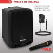 Pyle Altavoz PA Karaoke Bluetooth 600W – Portátil con Micrófono Inalámbrico $128.25 - Img 56168546