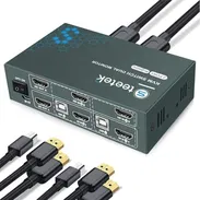 * KVM Switch 2 Puertos Dual Monitor 4K@60Hz – HDMI 2.0 - Img 54375271