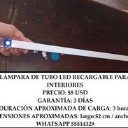 LÁMPARA DE TUBO LED RECARGABLE PARA INTERIORES, ENTREGA DE FACTURA, VARIEDAD DE LÁMPARAS RECARGABLES - Img 55769398