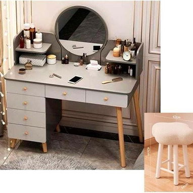 Mesas Vanity con espejo y banqueta. - Img 122483742