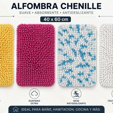 Alfombras de chenilla, varios colores - 2/2