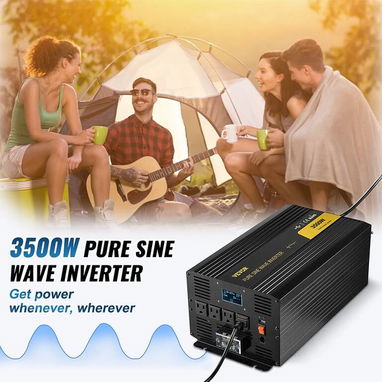 Inversor VEVOR 3500W 7000W Pico Onda Pura 12V a 120V Con Control Remoto Pantalla LCD USB GFCI Para RV Solar Negro - Img 123181195