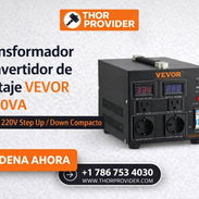 Transformador Convertidor de Voltaje VEVOR 1000VA 110V-220V Step Up Down Compacto Negr - Img 55071539