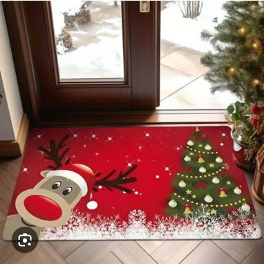 Alfombra para entrada de navidad Engomadas completamente  Antideslizante - 3/5