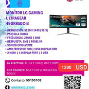 Monitor LG Gaming Ultragear modelo 49GR85DC-B nuevo a estrenar. 49 Pulgadas Curvo | 1300USD - Img 45088427