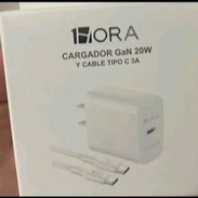 CARGADOR TIPO C 20W Y CABLE TIPO C A TIPO C CARGA RÁPIDA Y TRANSFIERE DATOS MIDE 1 METRO (MARCA 1HORA) - Img 53341150