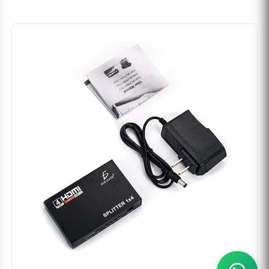 Splitter Hdmi 1×4 1080P Divisor Señal Amplificador Tv Monitor - Img 122980450