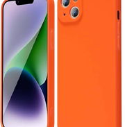 * Oakxco Funda de Silicona iPhone 14 Plus – Naranja - Img 57724155