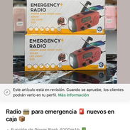 RADIO DE EMERGENCIA SOLAR CON POWER BANK Y LINTERNA 📻🔦 - Img 57276056
