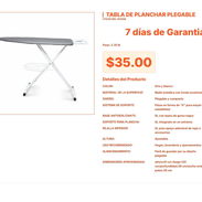Mesa de Planchado de 91 cm de Alto: Estabilidad Total con Base en "X" VPT#-0391 - Img 55667806