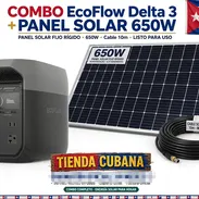 *COMBO* *Ecoflow Delta 3 ➕️ Panel 650w ➕️Cable 10m* - Precio 1320 USD - Con 🚘 incluido varios lugares de la habana - Img 56807503