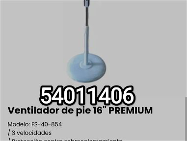 !!Ventilador de pie 16" PREMIUM Nuevo en caja modelo: FS-40-854 / 3 velocidades / Protección contra sobrecalentamiento!! - Img main-image