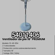 !!Ventilador de pie 16" PREMIUM Nuevo en caja modelo: FS-40-854 / 3 velocidades / Protección contra sobrecalentamiento!! - Img 45600472