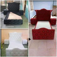 Cama personal tapizada 1 año de garantía servicio de armada y entrega sin costo adicional en toda la Habana - Img 56089464