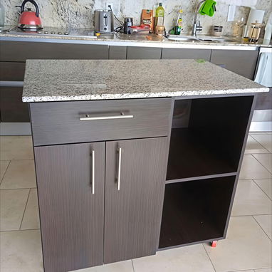 Muebles de cocina diferentes modelos bases y aéreos en MDF hidrófugo importado blanco - Img 107034183