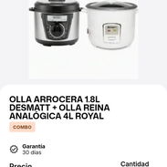 Olla arrocera 1.8L desmatt+olla reina analógica 4L Royal - Img 57534258