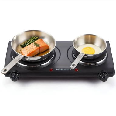 Cocina eléctrica de 2 hornillas, Pesa digital,Brazo de puerta - 3/3