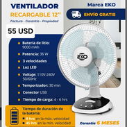 Ventiladores Recargables 12" y 16". MENSAJERÍA GRATIS - Img 55831985