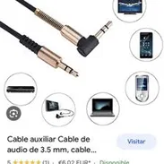 Cables Auxiliares macho macho 3.5mm//compatibles con auriculares, altavoz, tv, celulares/// - Img 44069219