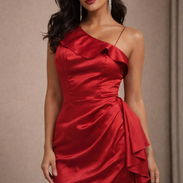 Vendo trusa talla S.vestido de salir, says roja, y areticos d cerámica fria - Img 56335901