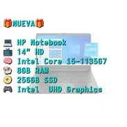 LAPTOP 🎁NUEVA🎁📦CAJA, HP Notebook (14-dq2088wm), 14" HD IPS, Intel Core i5-1135G7, 8GB RAM, 256GB SSD - Img 55619401