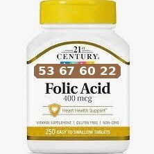 Ácido fólico 400 mcg Century 21 - 2/3