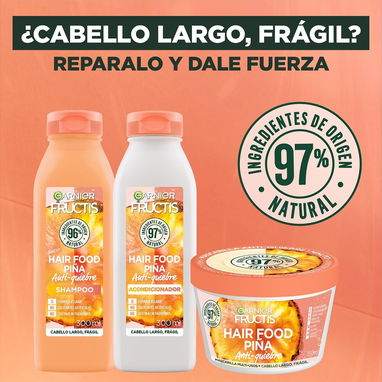 KIT GARNIER FRUCTIS HAIR FOOD PIÑA KIT ANTI-QUIEBRE, PARA CABELLO FRAGIL - Img 112598187