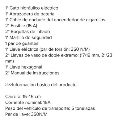 Gato hidraulico 3en1 Gato hidraulico  Comoresor de aire  Atornilladora - 8/9
