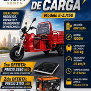 ¡TRICICLO ELÉCTRICO DE CARGA PEQUEÑO – MODELO E-ZJ150! INCLUYE UNA COCINA DE INDUCCIÓN - Img 58015687