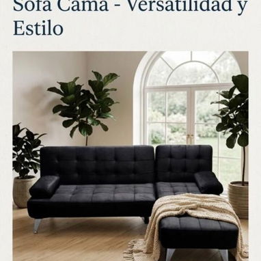 Sofá cama disponible en blanco y negro - Img 124901898