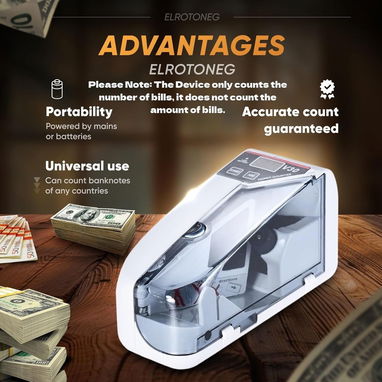Máquina de contador de dinero portátil - 3/3