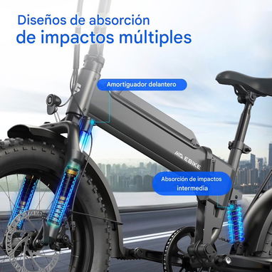 Bicicleta Eléctrica F00C Plegable Fat Tire - 9/9