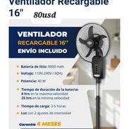 Ventilador Recargable De Pedestal (Marca EKO) - Img 57493897