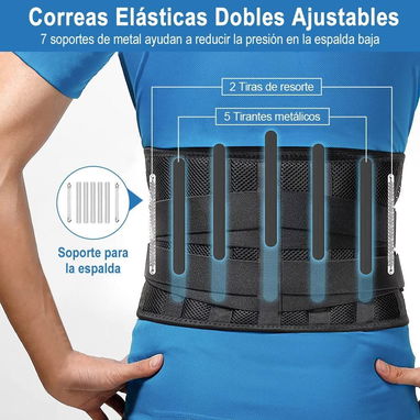 FAJA SOPORTE LUMBAR, CIATICA, HERNIA DE DISCO, ESCOLIOSIS ETC UNISEX - Img 85412736