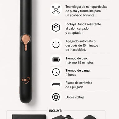 Plancha Portátil Recargable para el Cabello - Img 120587787