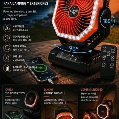 Ventilador recargable Camping FAN - Img 125750513