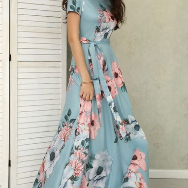 Vestido largo de seda elástica - 2/2