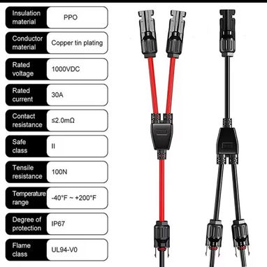 Conector Solar eléctrico fotovoltaico, Conexión paralela de rama 2Y 30A 1000V  🔴🔴 - Img 117687983