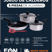 💥 Juego de Calderos de Aluminio c/ Espumadera, envío gratis ✔️ - Img 57995272