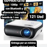 Proyector Portatil HAPPRUN FULL HD 1080p con Bluetooth y Altavoces integrados, Garantía de 1 mes, Entrega por costo adic - Img 57042972