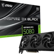 1400usd msi Tarjeta gráfica Gaming RTX 5080 16G Inspire 3X OC negra (16 GB GDDR7, 256 bits, reloj extremo 2655 MHz, Disp - Img 56388344