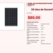 Panel Solar Q7 SK-100M de 100W con Voltaje de Circuito Abierto 22.6V VPT#-0231 - Img 55253944