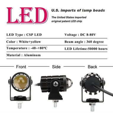 PAREJA DE NEBLINEROS LED LUPA SIMPLE - 2/4