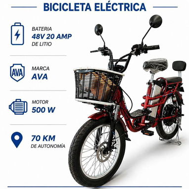 Bicicleta eléctrica marca Ava 48 v 20 amp 🇵🇦 - Img 124215451